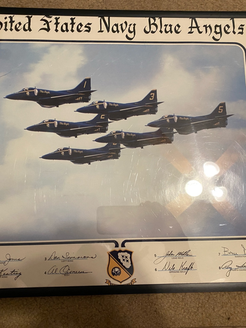 United States Navy Blue Angels Framed Print - Blue